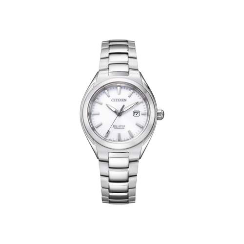 CITIZEN super titanium ladies eco-drive watch, silver-grey titanium bracelet