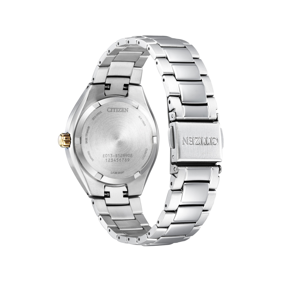 Montre CITIZEN super titanium ladies femme eco-drive, bracelet titane gris argent - vue 3