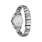 Montre CITIZEN super titanium ladies femme eco-drive, bracelet tissu gris argent - vue 3