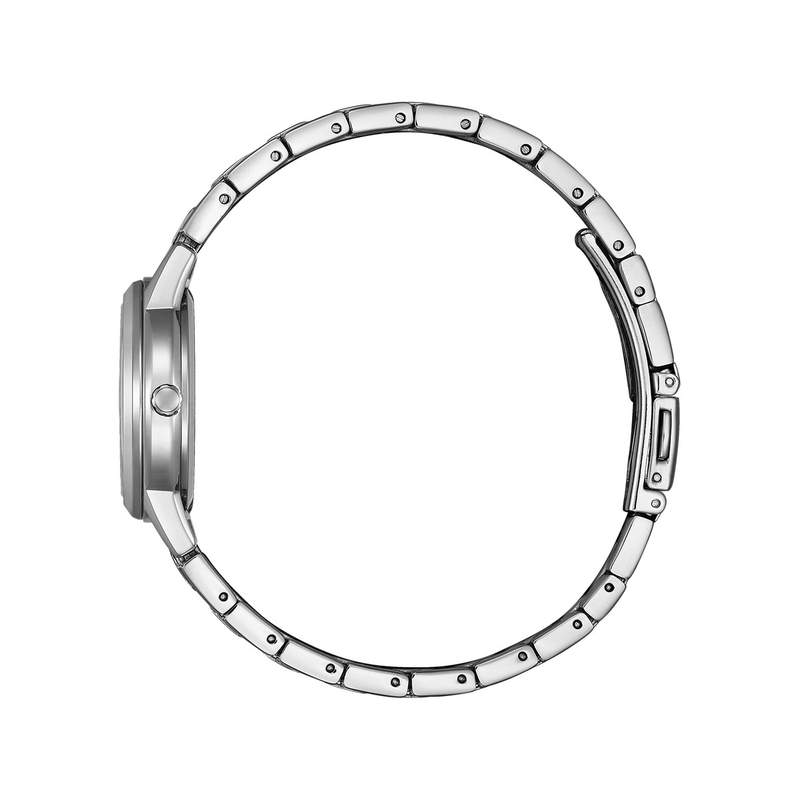 Montre CITIZEN platform femme eco-drive, bracelet acier inoxydable gris argent - vue 2