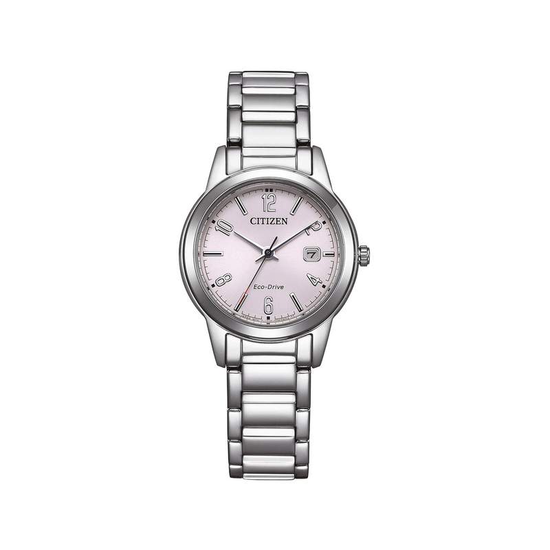Montre CITIZEN platform femme eco-drive, bracelet acier inoxydable gris argent - vue 1