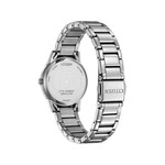 Montre CITIZEN platform femme eco-drive, bracelet acier inoxydable gris argent - vue 3