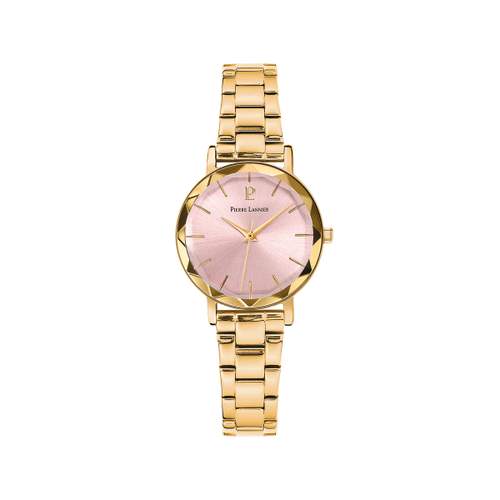 PIERRE LANNIER Multiples dameshorloge met vergulde stalen armband