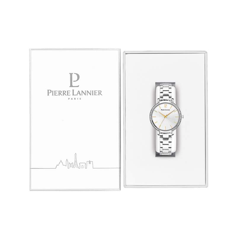Montre PIERRE LANNIER Chouquette femme bracelet acier - vue D2