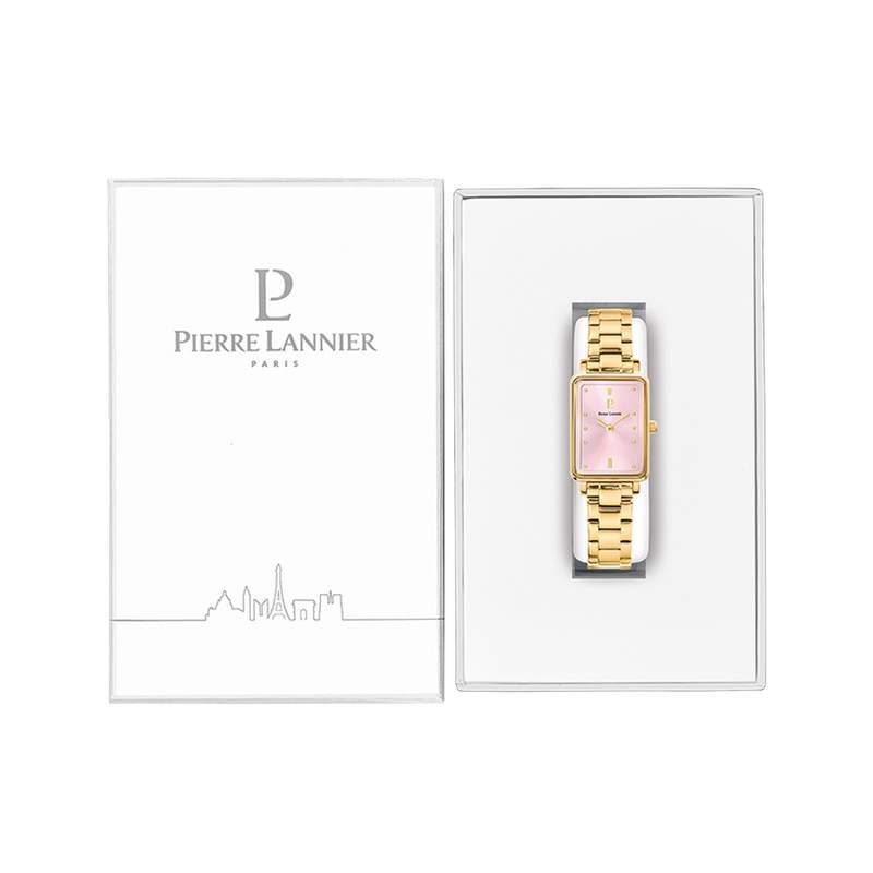 Montre PIERRE LANNIER Ariane femme bracelet acier doré - vue D2