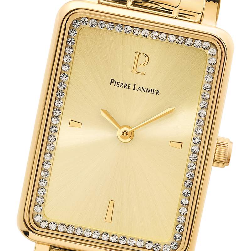 Montre PIERRE LANNIER Ariane femme bracelet acier doré - vue D1