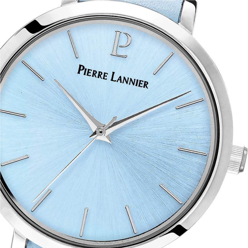 Montre PIERRE LANNIER Chouquette femme bracelet cuir bleu - vue D1