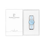 Montre PIERRE LANNIER Chouquette femme bracelet cuir bleu - vue D2