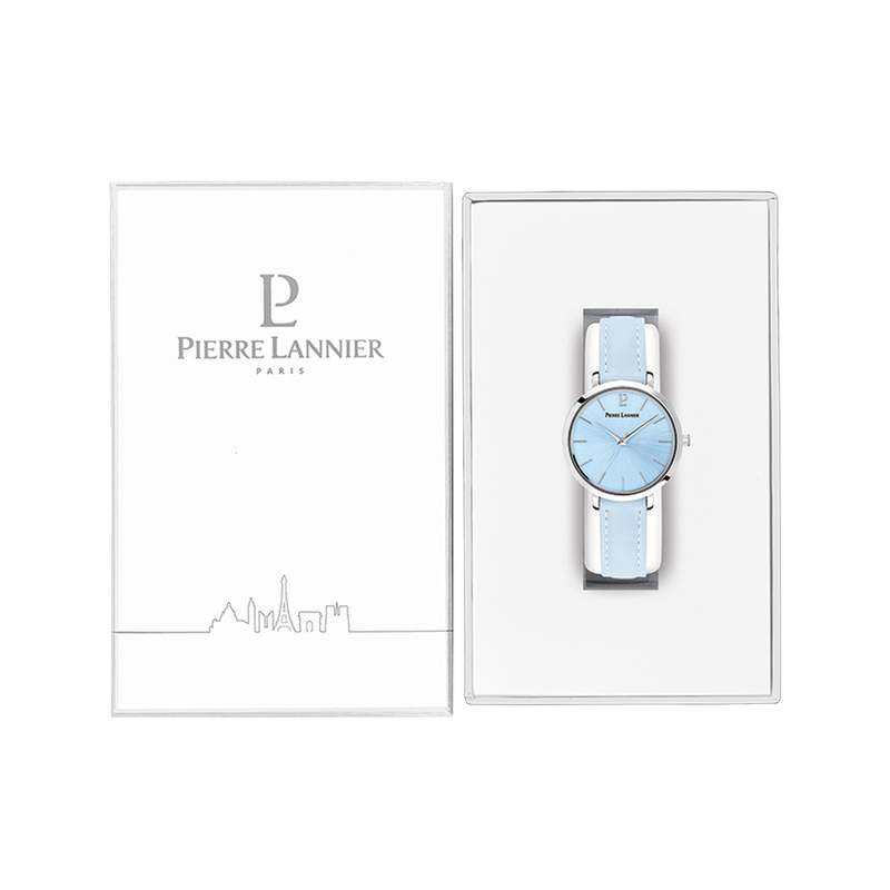 Montre PIERRE LANNIER Chouquette femme bracelet cuir bleu - vue D2
