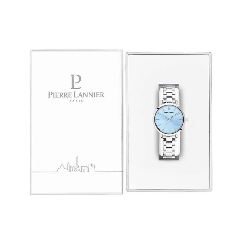 Montre PIERRE LANNIER Chouquette femme bracelet acier argent - vue D2