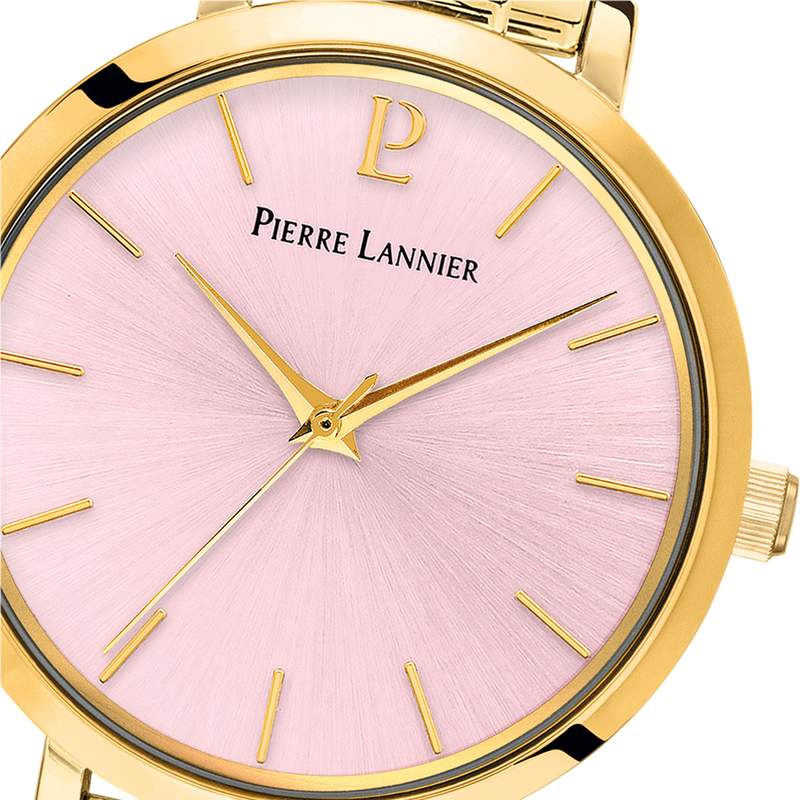 Montre PIERRE LANNIER Chouquette femme bracelet acier doré - vue D1