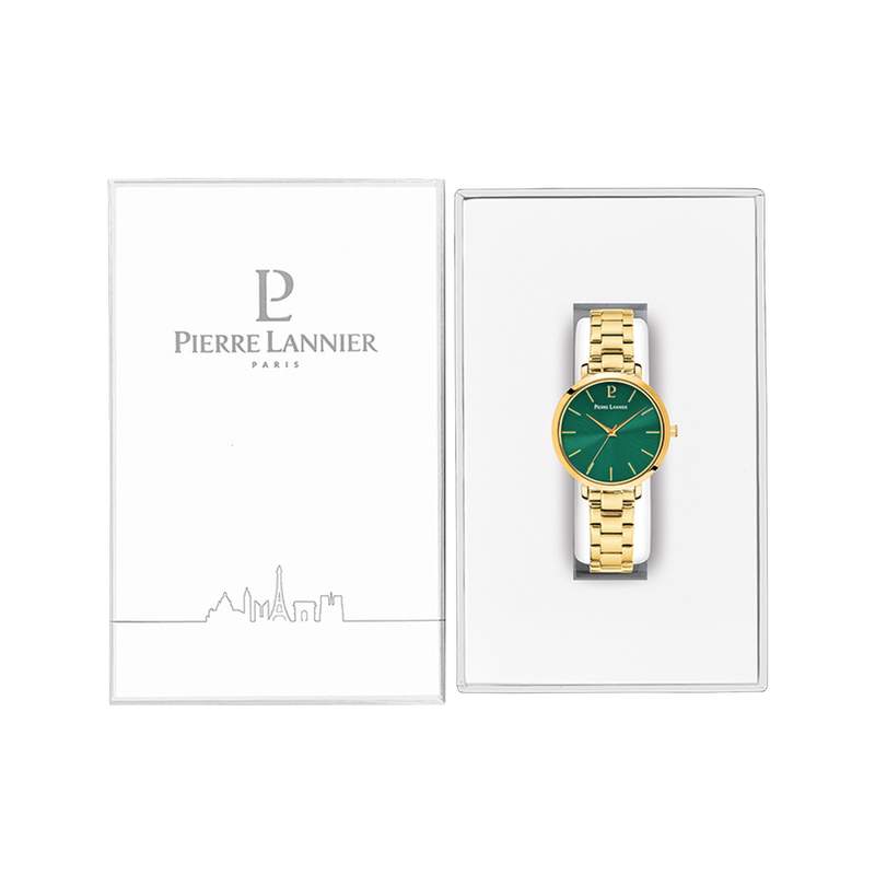 Montre PIERRE LANNIER Chouquette femme bracelet acier doré - vue D2