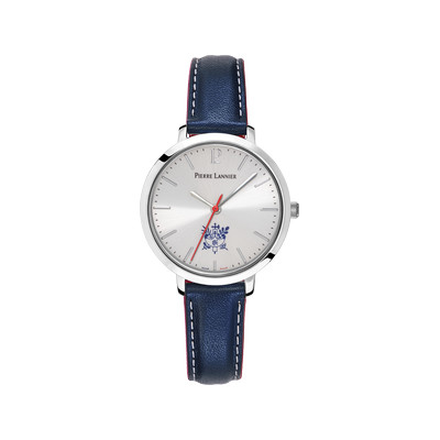 Montre PIERRE LANNIER Élysée femme bracelet cuir bleu