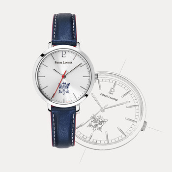 PIERRE LANNIER Élysée women's watch with blue leather strap