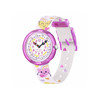 Montre FLIK FLAK Organized Chaos Bouncing Hearts enfant bracelet pet recycle blanc - vue V1