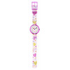 Montre Flik Flak Organized Chaos Bouncing Hearts enfant bracelet pet recycle blanc - vue VD1