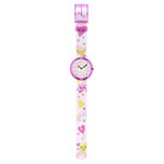 Montre Flik Flak Organized Chaos Bouncing Hearts enfant bracelet pet recycle blanc - vue D1