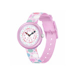 Montre Flik Flak Organized Chaos Flying Bubbles enfant bracelet pet recycle rose - vue 1