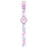 Montre Flik Flak Organized Chaos Flying Bubbles enfant bracelet pet recycle rose - vue VD1