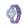 Montre Flik Flak Organized Chaos Stripy purple enfant bracelet pet recycle violet - vue V1