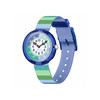 Montre Flik Flak Organized Chaos Stripy Green enfant bracelet pet recyclé vert - vue V1