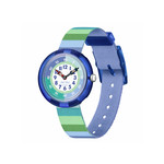 Montre Flik Flak Organized Chaos Stripy Green enfant bracelet pet recyclé vert - vue 1
