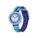 Montre Flik Flak Organized Chaos Smiling Clouds enfant bracelet pet recyclé bleu - vue 1