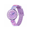 Montre FLIK FLAK Organized Chaos Flower Chaos enfant bracelet pet recyclé violet - vue V1