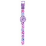 Montre Flik Flak Organized Chaos Flower Chaos enfant bracelet pet recyclé violet - vue D1