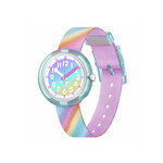Montre FLIK FLAK LIQUID RAINBOW enfant bracelet pet recyclé rose - vue 1