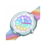 Watch FLIK FLAK LIQUID RAINBOW child pink recycled pet bracelet - view 2