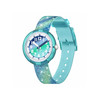 Montre Flik Flak Organized Chaos Frozen Rainbow enfant bracelet pet recycle bleu - vue V1