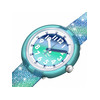 Montre Flik Flak Organized Chaos Frozen Rainbow enfant bracelet pet recycle bleu - vue V2