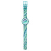 Montre Flik Flak Organized Chaos Frozen Rainbow enfant bracelet pet recycle bleu - vue VD1