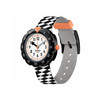 Montre Flik Flak Organized Chaos Race Flag enfant bracelet pet recyclé noir - vue V1