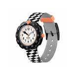 Flik Flak Organized Chaos Race Flag Children's Watch with Black Recycled PET Strap - View 1