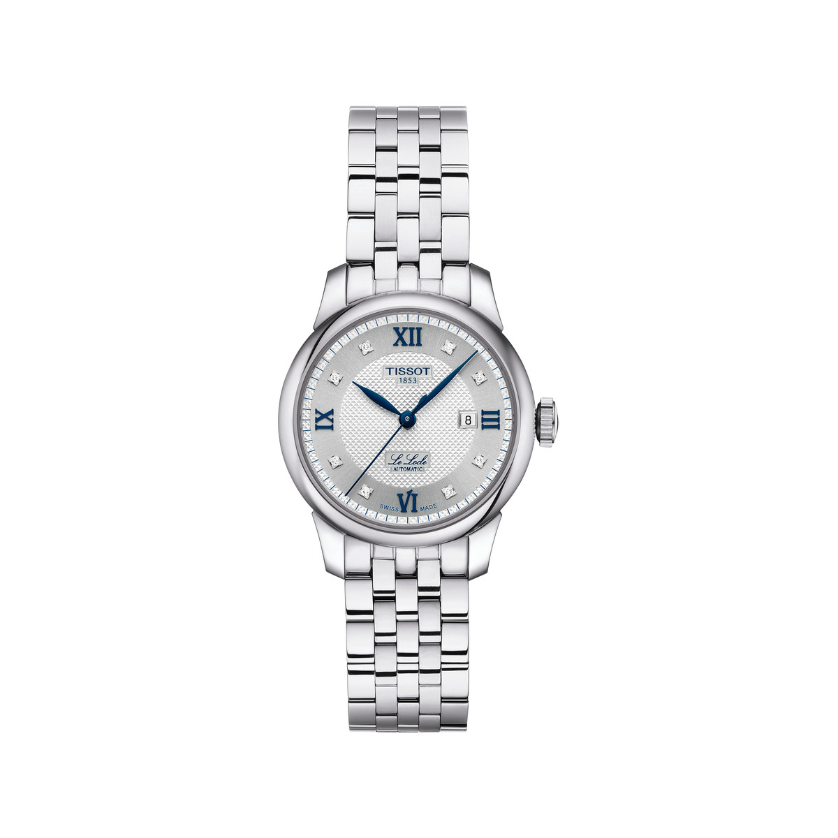 Montre TISSOT T-CLASSIC LE LOCLE 20TH ANNIVERSARY femme automatique, cadran gis bracelet acier inoxydable - vue 4