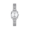 Montre TISSOT T-LADY LOVELY SQUARE femme cadran gris diamants bracelet acier inoxydable - vue V1