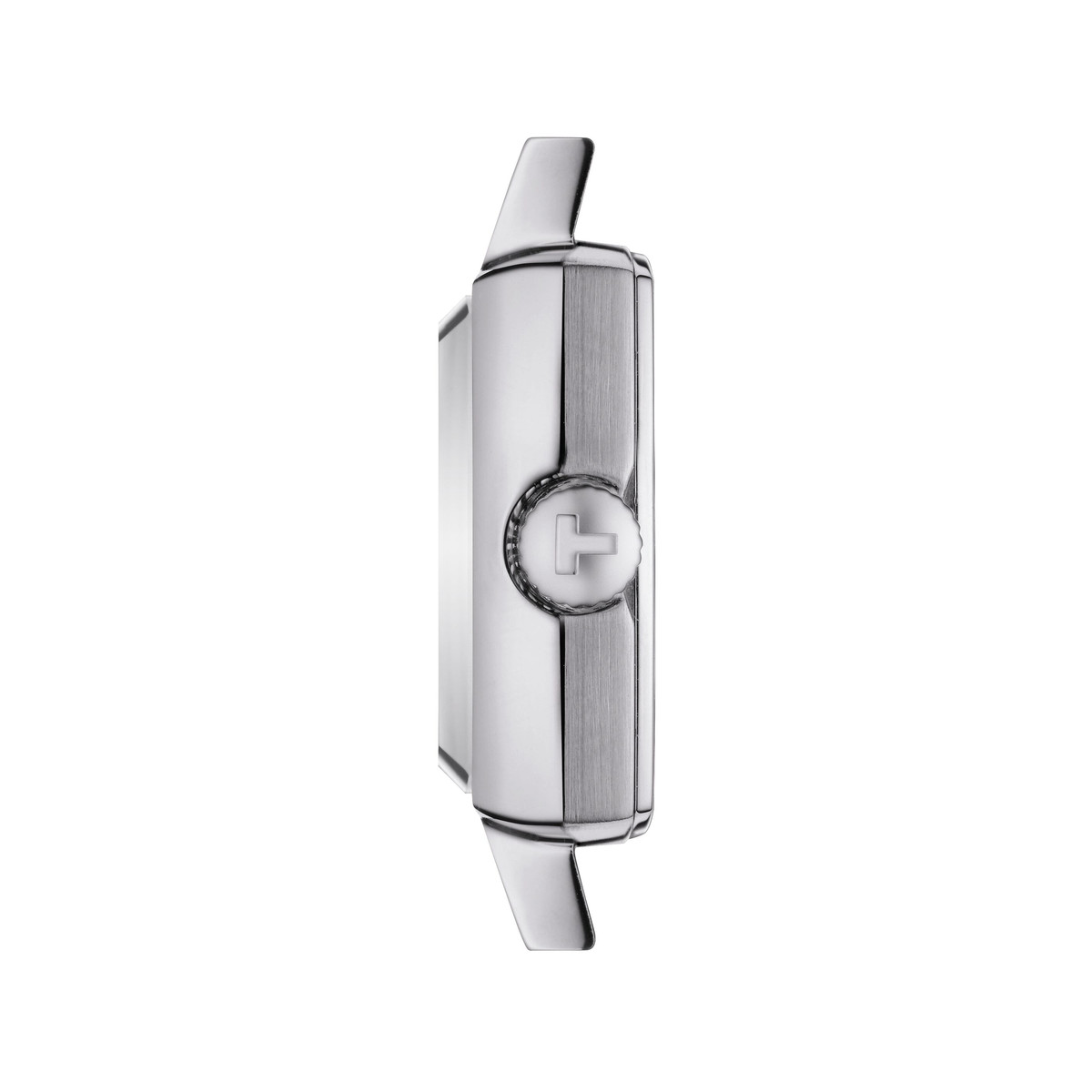 Montre TISSOT T-LADY LOVELY SQUARE femme cadran gris diamants bracelet acier inoxydable - vue 2