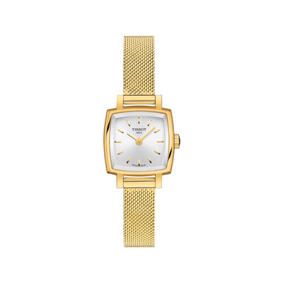 Montre TISSOT T-LADY LOVELY SQUARE femme cadran girs bracelet PVD jaune