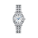 Montre TISSOT T-CLASSIC CARSON PREMIUM femme cadran gris bracelet acier inoxydable - vue 1