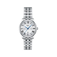 TISSOT T-CLASSIC CARSON PREMIUM dameshorloge grijze wijzerplaat roestvrijstalen armband
