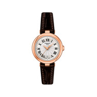 Montre TISSOT T-LADY BELLISSIMA femme cadran gris bracelet cuir brun