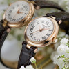 Montre TISSOT T-LADY BELLISSIMA femme cadran gris bracelet cuir brun - vue VD3