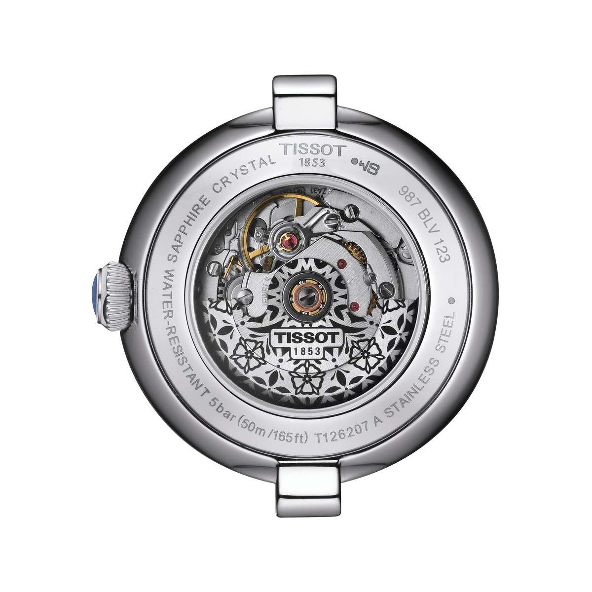 Montre TISSOT T-LADY BELLISSIMA femme automatique cadran gris bracelet acier inoxydable - vue 3