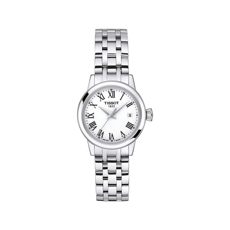Montre TISSOT T-CLASSIC DREAM femme cadran blanc bracelet acier inoxydable - vue 1