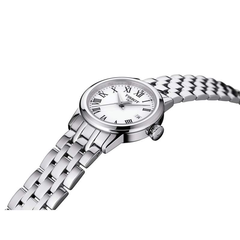 Montre TISSOT T-CLASSIC DREAM femme cadran blanc bracelet acier inoxydable - vue D1