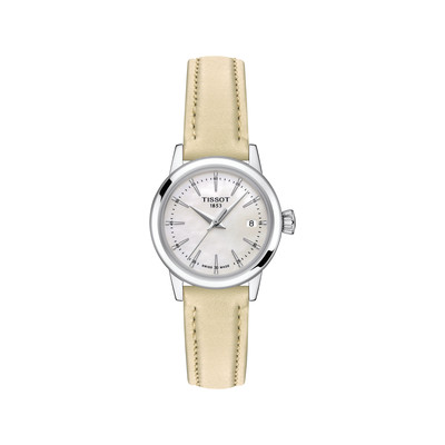 Montre TISSOT T-classic femme bracelet cuir beige - vue 1