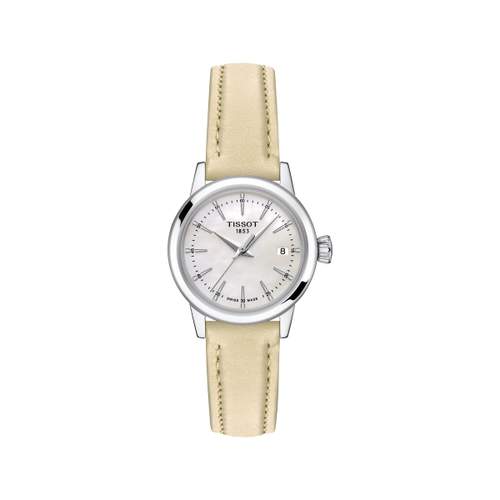 TISSOT T-classic ladies' watch with beige leather strap