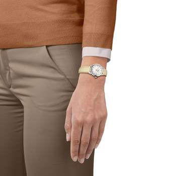 Montre TISSOT T-classic femme bracelet cuir beige